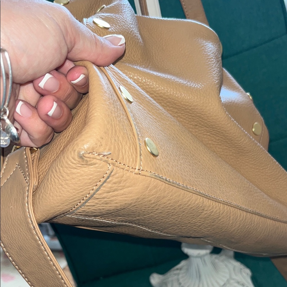 Hammitt Tan Leather Shoulder Bag with Gold Hardware - Picture 5 of 16